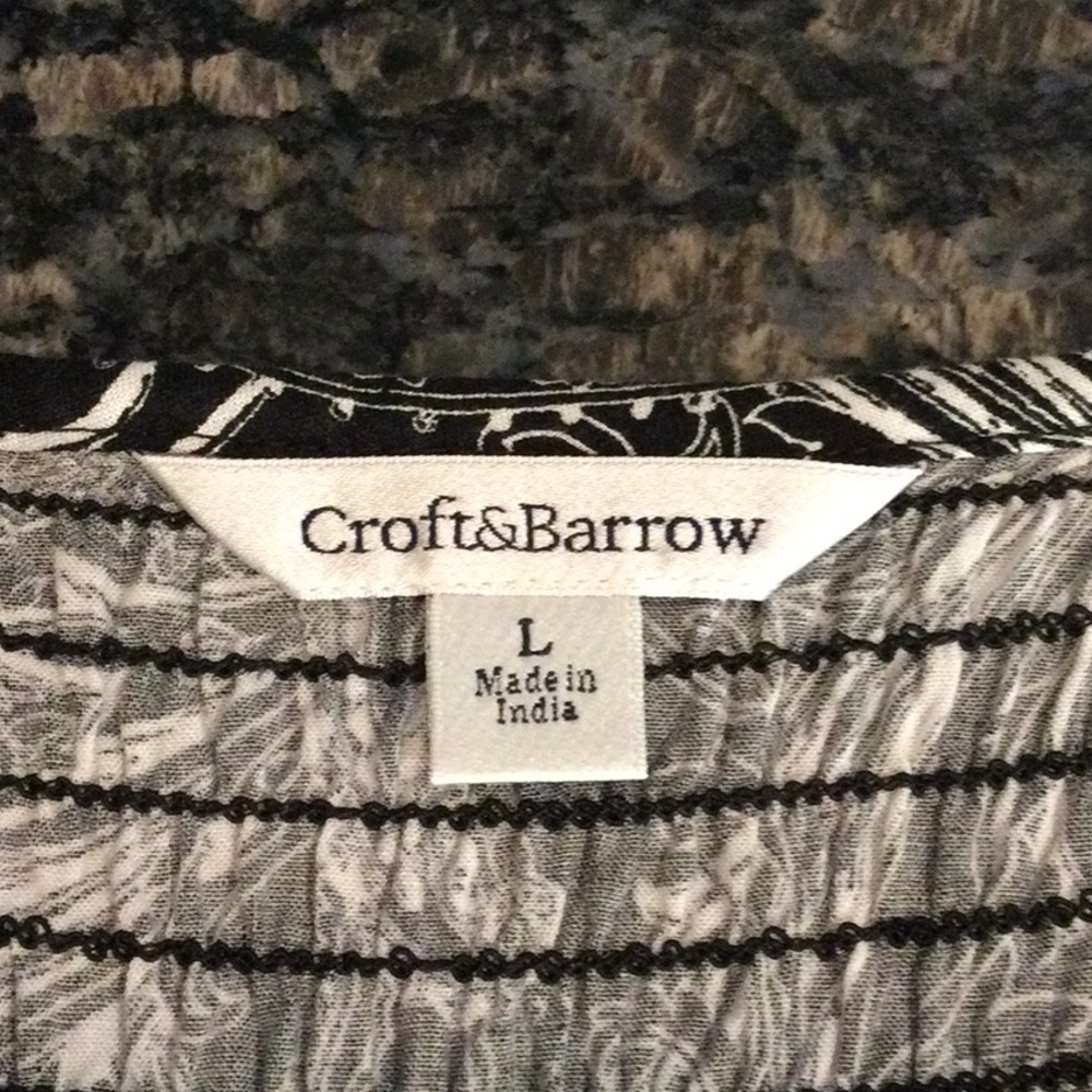 Croft & Barrow Black & White Dress - Picture 10 of 11